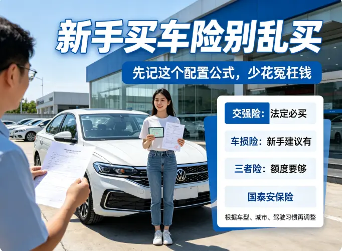 刚拿驾照的新手买保险，记住这个配置公式，不花冤枉钱(图1)
