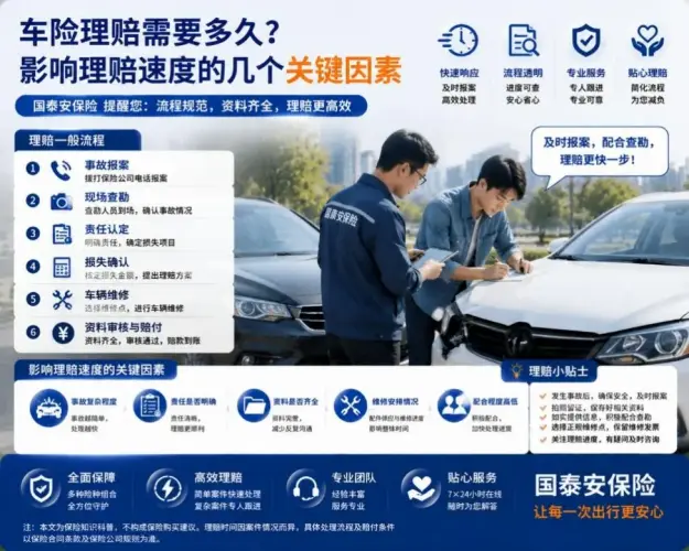 车险理赔需要多久？影响理赔速度的几个关键因素