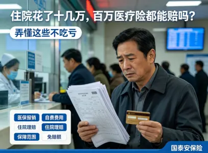 住院花了十几万，百万医疗险都能赔吗？弄懂这些不吃亏
