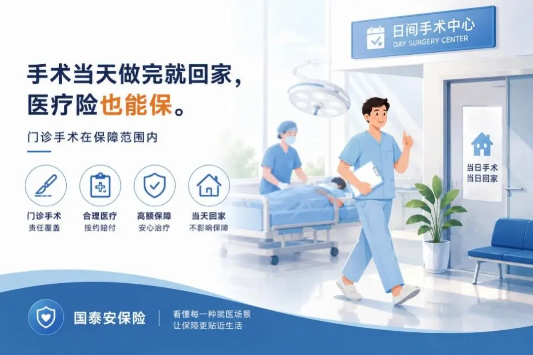 手术当天做完就回家,没住院的费用医疗险能报吗?(图1) 手术当天做完就回家,没住院的费用医疗险能报吗?(图1)