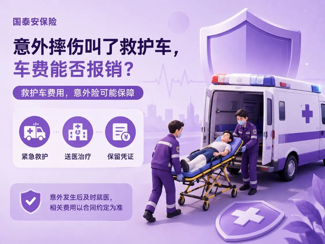 意外摔伤叫了救护车,几百元急救车费意外险能不能报?(图1) 意外摔伤叫了救护车,几百元急救车费意外险能不能报?(图1)