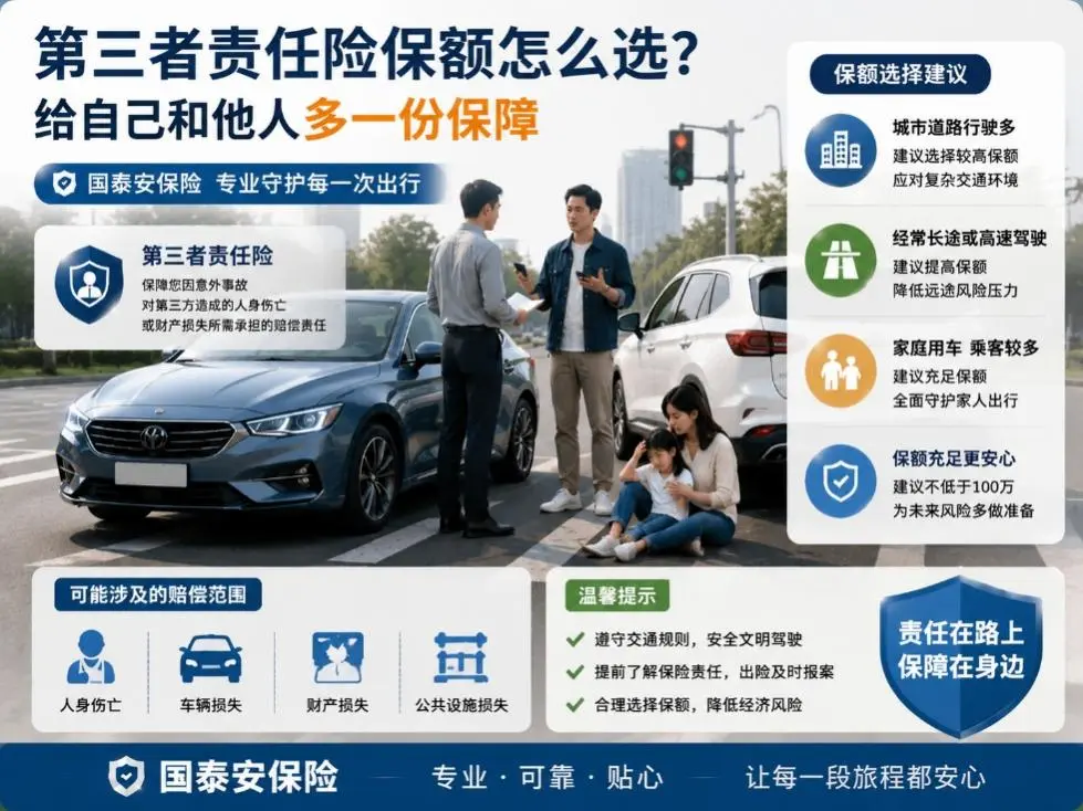 车险中的第三者责任险保额怎么选?从日常驾驶场景看保障需求(图1) 车险中的第三者责任险保额怎么选?从日常驾驶场景看保障需求(图1)